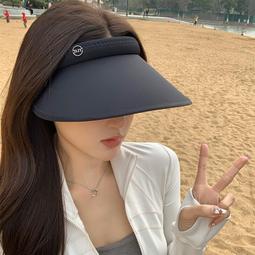 空頂遮陽帽子女款騎車大帽簷防紫外線2023新款遮臉夏季防曬太陽帽 歷史價格詳細信息