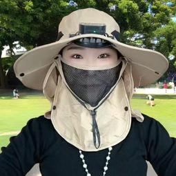 遮陽帽 防曬帽子 帶風扇遮陽帽女防曬帽時尚韓版夏季遮臉戶外大檐太陽帽空頂帽子792 NN041 歷史價格詳細信息