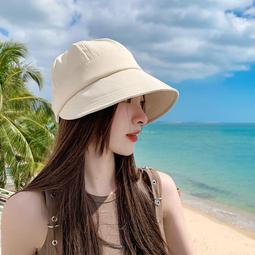 新款遮陽漁夫帽女夏季薄款日系百搭顯臉小戶外UV大帽簷遮臉防曬帽子 歷史價格詳細信息