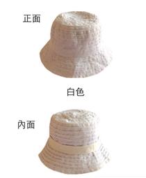 棉麻遮陽帽女士春夏天輕薄透氣盆帽褶皺拼色百搭優雅漁夫帽防曬帽-雙喜生活館 歷史價格詳細信息