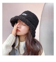 韓版帽子女秋冬羊羔毛絨漁夫帽日系百搭復古軟妹學生保暖盆帽 歷史價格詳細信息