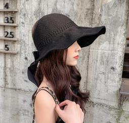 韓國可摺疊帽子女夏天棉麻透氣防曬空頂帽大沿太陽帽潮出遊遮陽帽 歷史價格詳細信息