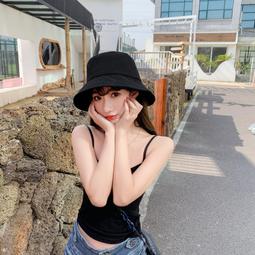 黑色 素面漁夫帽 硬挺漁夫帽 遮陽帽 穿搭必備 帽子 防曬帽 出遊休閒百搭 歷史價格詳細信息