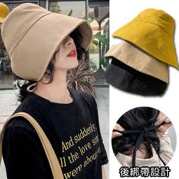 日系後開口草編漁夫帽女夏季時尚飄帶拼色草帽防曬遮陽簡約盆帽潮 歷史價格詳細信息