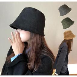漁夫帽麂皮絨漁夫帽新款女秋冬季百搭大頭圍素顏氣質遮臉水桶盆帽子 歷史價格詳細信息