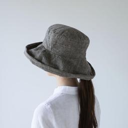 "PINK &amp; GREY"Lino e Lina 亞麻調節折疊遮陽帽 墨綠色 寬帽沿款 歷史價格詳細信息