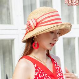 草帽 春夏季法式草帽女盆帽渔夫帽优雅蕾丝复古时尚遮阳防晒度假显脸小~熱銷 歷史價格詳細信息
