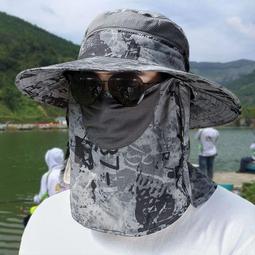 帽子男防曬帽釣魚帽漁夫帽全面防曬防水遮臉夏季太陽帽登山帽  滿300發貨 歷史價格詳細信息