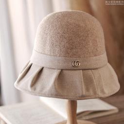 韓版氣質漁夫帽女春夏季百搭優雅高級感顯臉小盆帽簡約防曬遮陽帽 歷史價格詳細信息