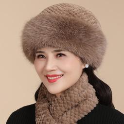 媽媽帽子女冬季2023新款中老年人保暖護耳針織毛線帽奶奶老太太帽 歷史價格詳細信息