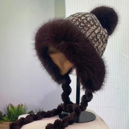 冬天帽子女款保暖冬季毛茸茸女士新款大頭圍可愛小熊毛絨帽顯臉小 歷史價格詳細信息