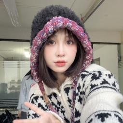 毛絨雷鋒帽子女秋冬季ins網紅可愛兔耳朵針織保暖加厚護耳毛線帽#促銷 #現貨 #可開發票 歷史價格詳細信息