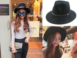 ☆ 二鹿帽飾☆ 秋冬限定/ 金色鐵扣/ 圓頂禮帽女 韓版秋冬天純羊毛呢盆帽漁夫帽英倫複古氈帽子 歷史價格詳細信息