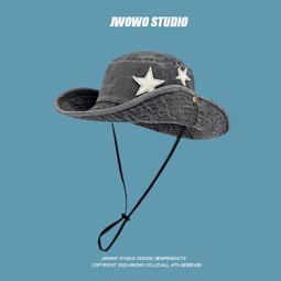 復古牛仔漁夫帽子女夏大頭圍水桶盆帽日系遮陽顯臉小帽子網紅 歷史價格詳細信息