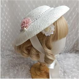 塔莉亞之歌????復古森林系大正浪漫和洋折衷花朵珍珠黑白蕾絲扁帽時代劇貴婦小姐綁帶優雅Lolita蘿莉塔少女可愛軟妹氣質清新 價格比較,價格查詢,歷史價格詳細信息