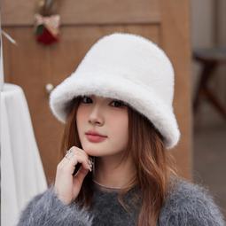 秋冬保暖水貂帽子皮草小圓帽真毛毛漁夫帽裘皮帽韓國皮草時尚特價 歷史價格詳細信息