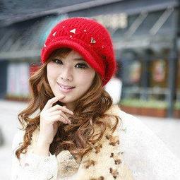 水鑽兔毛貝雷帽女秋冬季韓版顯臉小毛絨畫家帽日系大頭圍白色帽子 歷史價格詳細信息