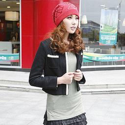 阿芙洛迪AH005☆韓版時尚條紋保暖針織毛線兔毛帽子 歷史價格詳細信息