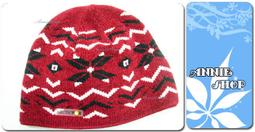 ARCRIX FOX((ACTIONFOX))★紅色中性提花菱格紋針織帽-狐狸金線刺繡LOGO★0196．獨家 歷史價格詳細信息