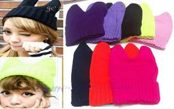 JC飾品批發*超萌款造型保暖小惡魔角貓耳朵條紋針織毛線帽護耳帽滿500批發價69跨年耶誕嘻哈 歷史價格詳細信息