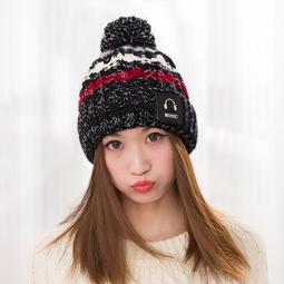 智慧購物王》雙吊球造型雙層保暖護耳小顏拚色毛球針織毛線帽-粉 歷史價格詳細信息