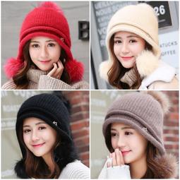 韓版針織毛線帽 毛線老帽 毛球針織帽 時尚 氣質 保暖 狐貍毛球 毛線帽GH02 歷史價格詳細信息