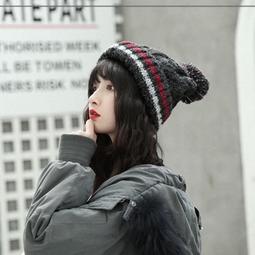 毛帽 毛球針織帽 針織帽 韓妞必備 鴨舌帽 毛線帽 韓國帽子 保暖【GH02】 歷史價格詳細信息