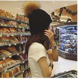 毛球帽毛帽針織帽針織球毛帽 歷史價格詳細信息