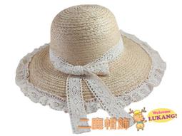 草帽藍色系~格子蝴蝶結文藝清新平頂平檐草帽夏季戶外遮陽草帽小禮帽 新品 歷史價格詳細信息