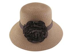 ☆二鹿帽飾☆ 夏日必備~-沙灘草帽大沿草帽 波浪邊防曬荷葉邊帽/黑色經典帶/ 遮陽帽-3色 歷史價格詳細信息