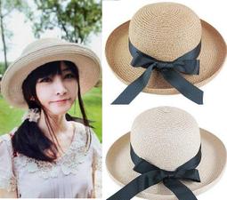 ☆二鹿帽飾☆ 麻豆最愛‧天然弧度寬邊草帽/寶藍織帶.大雙蝴蝶結/頂級拉菲草素材-3色 歷史價格詳細信息