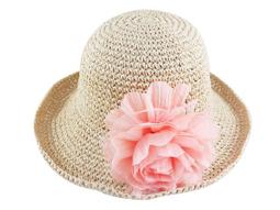 ☆二鹿帽飾☆ 天然素材- 可捲邊帽簷/細草粉紅大花朵*藤編草帽*純手工鉤針超美優雅草帽-2色 歷史價格詳細信息