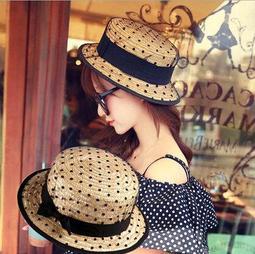 平頂平沿麥稈草帽小清新遮陽禮帽夏季防曬帽女士夏季韓版 歷史價格詳細信息