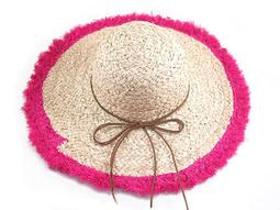 ☆二鹿帽飾☆ 天然素材- 可捲邊帽簷/細草粉紅大花朵*藤編草帽*純手工鉤針超美優雅草帽-2色 歷史價格詳細信息