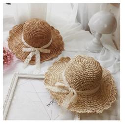 草帽蕾絲花邊蝴蝶結草帽鏤空海邊帽子度假草編遮陽帽甜美拍照沙灘帽 新品 歷史價格詳細信息