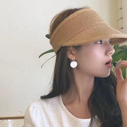 草編 無頂 遮陽帽 髮箍 草帽 編織 防曬 防飛 帽子 鴨舌帽 造型帽 拉菲草 度假 海邊 運動 出國 韓國 歷史價格詳細信息