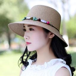 帽子女百搭遮陽帽遮臉草帽時尚漁夫帽女款防曬高級感太陽帽 歷史價格詳細信息