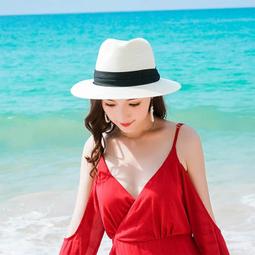 草帽 夏天帽子女平顶小草帽白色高端手工麻纱欧美复古法式遮阳防晒度假~熱銷 歷史價格詳細信息