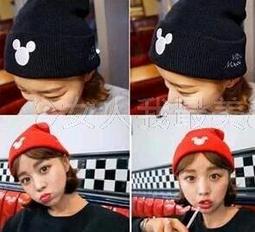 新款秋冬可愛毛絨帽子女韓版百搭保暖護耳大頭為針織毛線帽顯臉小 歷史價格詳細信息