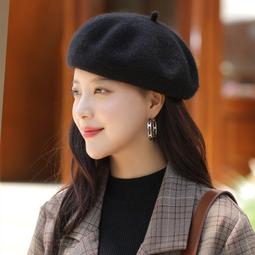 日系貝雷帽女秋冬毛呢韓版保暖羊毛冬季冷帽針織帽子冬款女毛線帽 歷史價格詳細信息