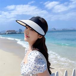 uv韓版防紫外線遮陽防曬帽空頂帽子女騎車戶外遮臉太陽帽粉色夏季 歷史價格詳細信息