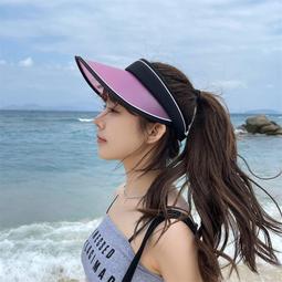 uv韓版防紫外線遮陽防曬帽空頂帽子女騎車戶外遮臉太陽帽粉色夏季 歷史價格詳細信息