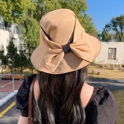蝴蝶結漁夫帽女夏季百搭遮陽帽防曬帽遮臉防紫外線太陽帽春夏新款 (滿599元免運) 歷史價格詳細信息