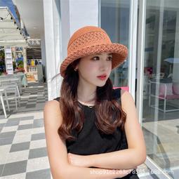 草帽夏季鏤空防曬遮陽帽透氣不悶熱彩色海邊度假風寬檐編織漁夫草帽女 新品 歷史價格詳細信息