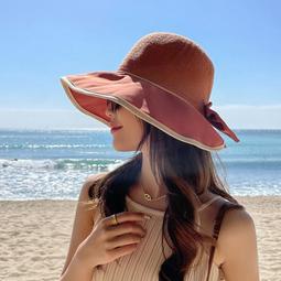 日系鏤空漁夫帽子女夏季防曬針織帽防UV內襯盆帽前大後小遮陽帽潮 歷史價格詳細信息