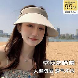 uv防曬帽子女夏季新款防紫外線遮臉大帽沿可扎馬尾遮陽空頂太陽帽 歷史價格詳細信息