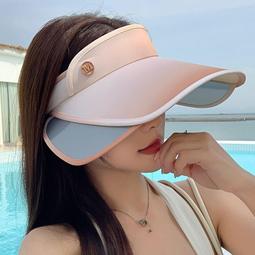 防曬帽百搭空頂帽遮臉帽子女23新款可疊草帽遮臉防紫外線 歷史價格詳細信息