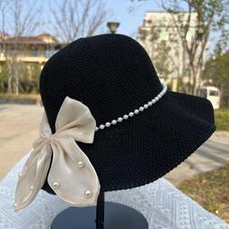 出貨????蝴蝶結防晒帽 韓版時尚遮陽帽 草帽 折疊帽 帽子 防紫外線遮陽帽 編織帽 遮陽帽 防曬帽 漁夫帽 夏季海灘帽 歷史價格詳細信息