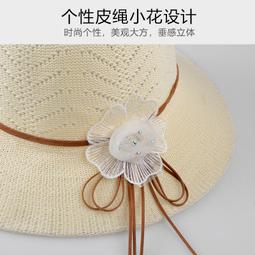 新款日系遮陽帽女子夏季手工草帽海邊防曬小花朵可愛水桶漁夫帽潮 歷史價格詳細信息
