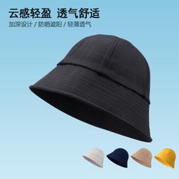 黑色漁夫帽女日系潮流遮臉大頭圍盆帽夏季時尚百搭遮陽防曬水桶帽#促銷 #現貨 #可開發票 歷史價格詳細信息